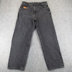Empyre Mens Black Wash Relaxed Fit Straight Jeans Size 30